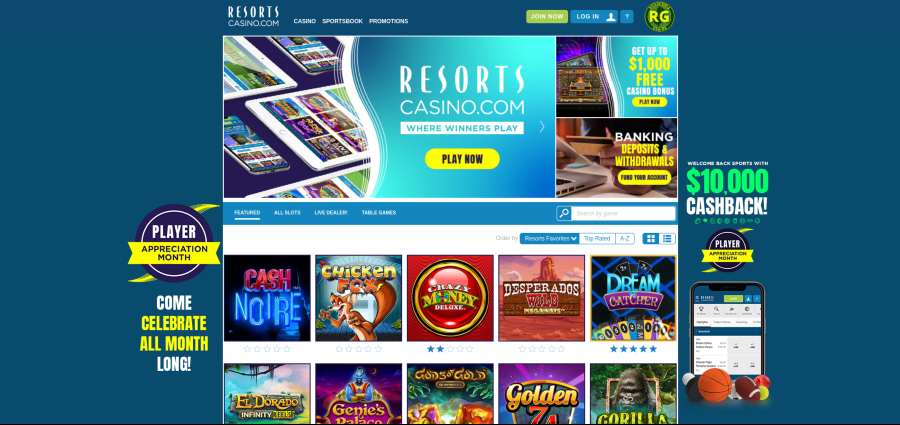 resorts casino screenshot